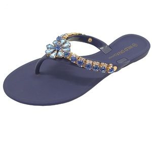 Blue and Gold Bling Sandal